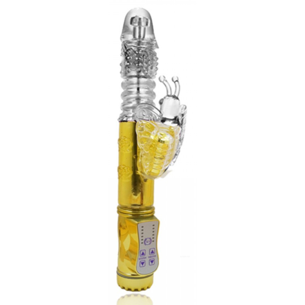 VIBRADOR ROTATIVO 36 VARIAÇÕES COM ESTIMULADOR CLITORIANO IMPORT