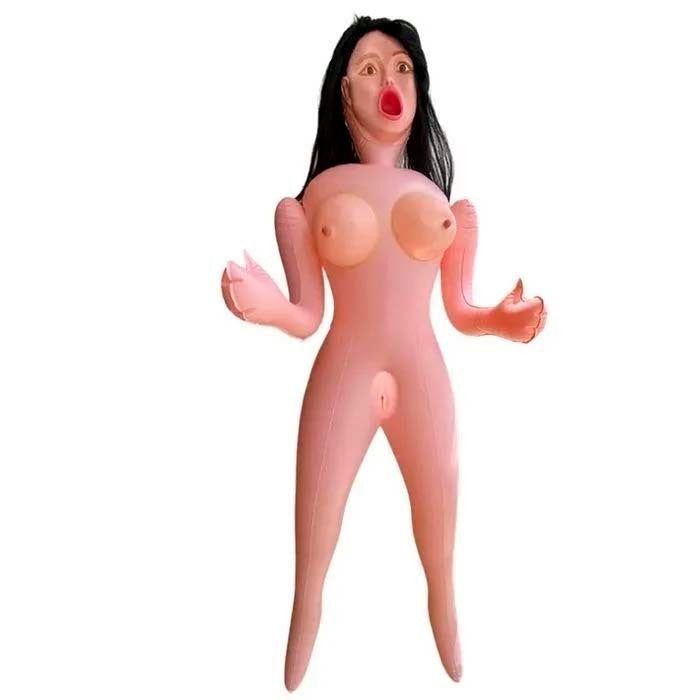 BONECA INFLÁVEL COM SEIOS FARTOS E 3 ORIFICIOS PARA PENETRAÇÃO - IMPORT