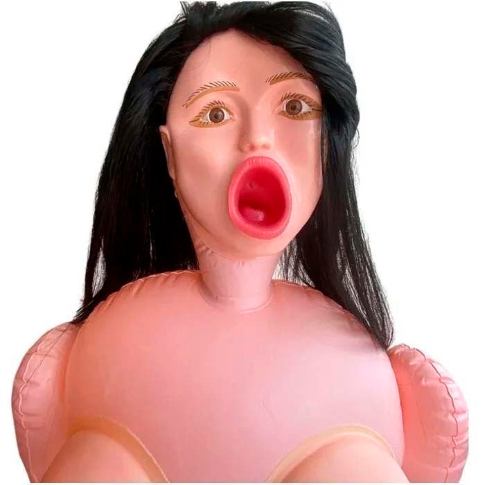 BONECA INFLÁVEL COM SEIOS FARTOS E 3 ORIFICIOS PARA PENETRAÇÃO - IMPORT