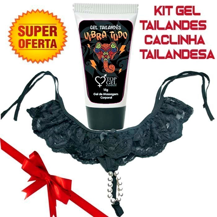 CALCINHA TAILANDESA + GEL TAILANDES VIBRA TUDO - JEITO SEXY