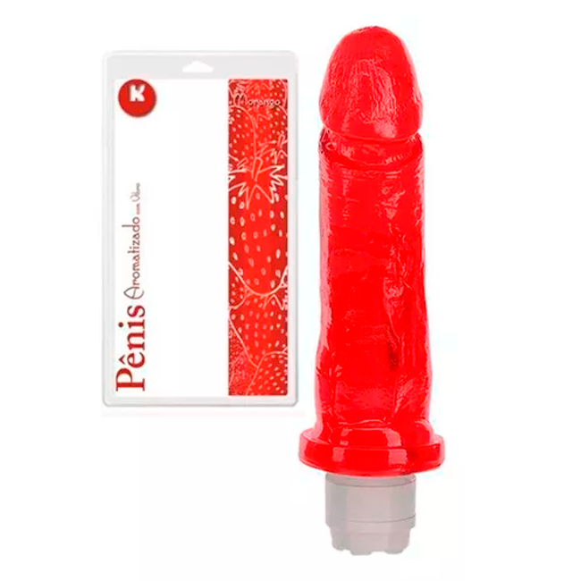 PENIS AROMÁTICO 17 X 4 C/ VIBRADOR IMPORT