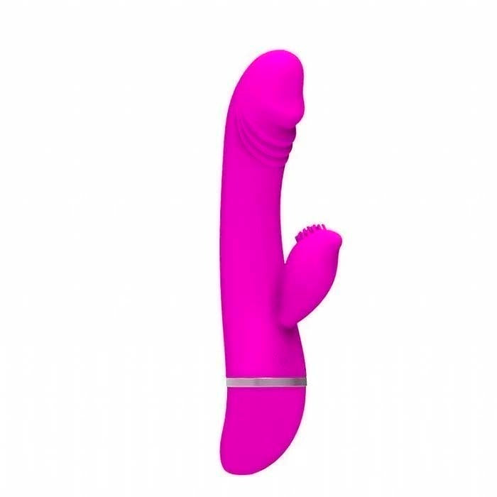 VIBRADOR DAVID EM PURO SILICONE DUPLA ESTIMULAÇÃO 30 VELOCIDADE IMPORT