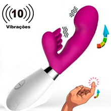 Carregar imagem no visualizador da galeria, VIBRADOR SILICONE ESCALONADO DUPLO MOTOR IMPORT