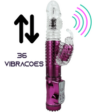 Carregar imagem no visualizador da galeria, VIBRADOR ROTATIVO VAI E VEM 36 VARIAÇÕES COM ESTIMULADOR CLITORIANO IMPORT