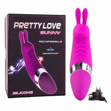 Carregar imagem no visualizador da galeria, VIBRADOR BUNNY COM ESTIMULADOR CLITORIANO 12 NÍVEIS DE VIBRAÇÃO IMPORT