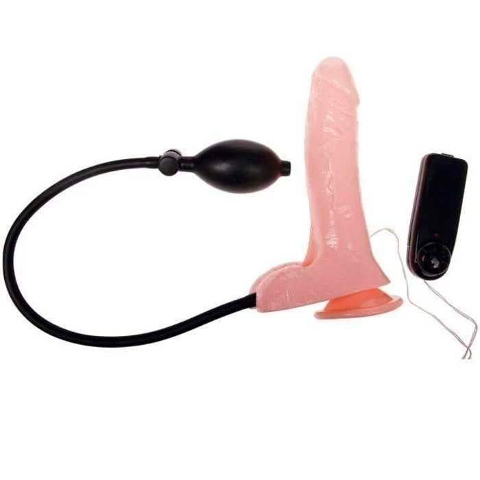 PÊNIS INFLÁVEL COM VIBRADOR 18 X 4,5 CM IMPORT