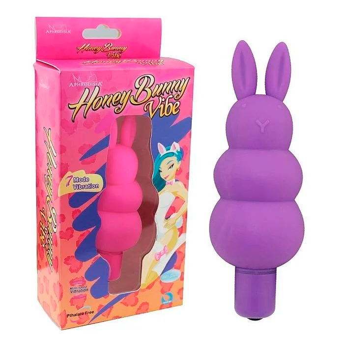 VIBRADOR BUNNY EM PURO SILICONE COM 7 VIBRAÇÕES IMPORT
