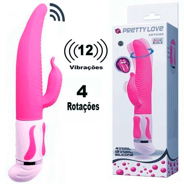 VIBRADOR CLITORIANO ANTOINE 12 VIBRAÇÕES E 4 ROTAÇÕES IMPORT