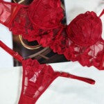 Conjunto Sensual em Tule Bordado