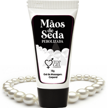 Carregar imagem no visualizador da galeria, LUBRIFICANTE SILICONADO PEROLIZADO MÃOS DE SEDA 15g TOPGEL